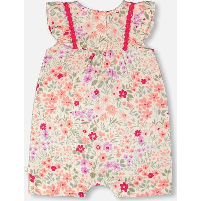 Romper, Off White Printed Flowers