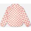 Sherpa Jacket, Pink Checkerboard - Fleece & Sherpa Jackets - 3