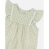 Romper, Green Gingham - Rompers - 3