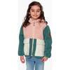 Sherpa Jacket, Light Pink Colorblock - Fleece & Sherpa Jackets - 2