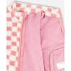 Sherpa Jacket, Pink Checkerboard - Fleece & Sherpa Jackets - 5