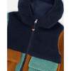 Sherpa Jacket, Navy Colorblock - Fleece & Sherpa Jackets - 4