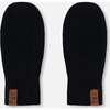 Ribbed Knit Mittens, Black - Gloves - 1 - thumbnail