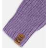 Ribbed Knit Mittens, Lavender - Gloves - 4