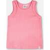 Rib Tank Top, Pink - Tank Tops - 1 - thumbnail
