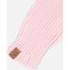 Ribbed Knit Mittens, Pale Rose - Gloves - 4