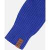 Ribbed Knit Mittens, Royal Blue - Gloves - 4