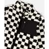 Sherpa Jacket, Black Checkerboard - Fleece & Sherpa Jackets - 4