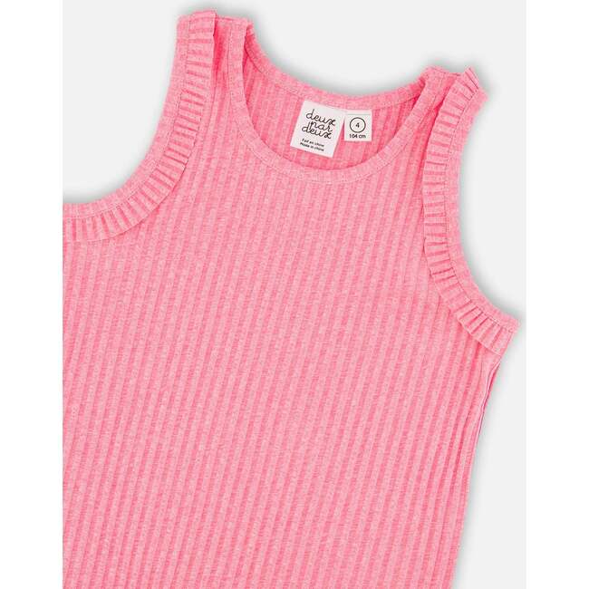 Rib Tank Top, Pink - Tank Tops - 4