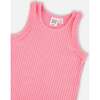 Rib Tank Top, Pink - Tank Tops - 4