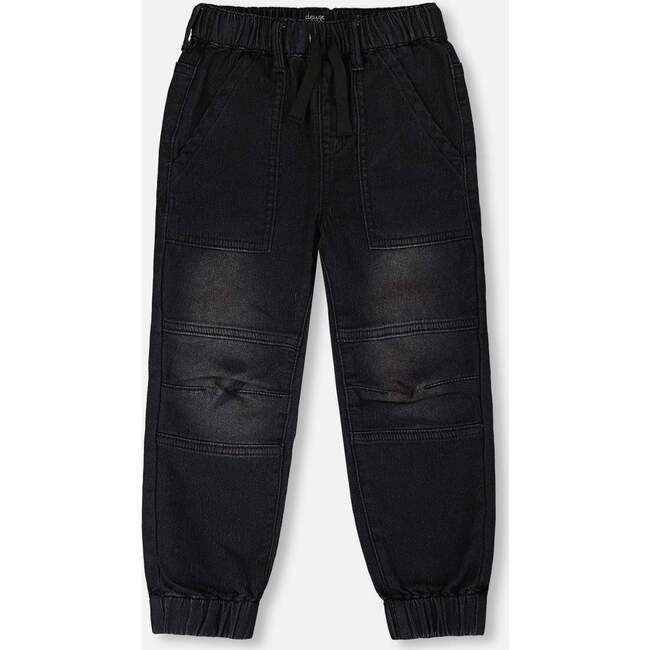 Stretch French Terry Denim Jogger, Denim Grey