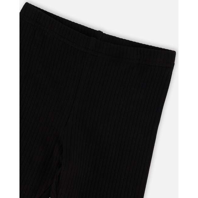 Rib Biker Leggings, Black - Leggings - 3
