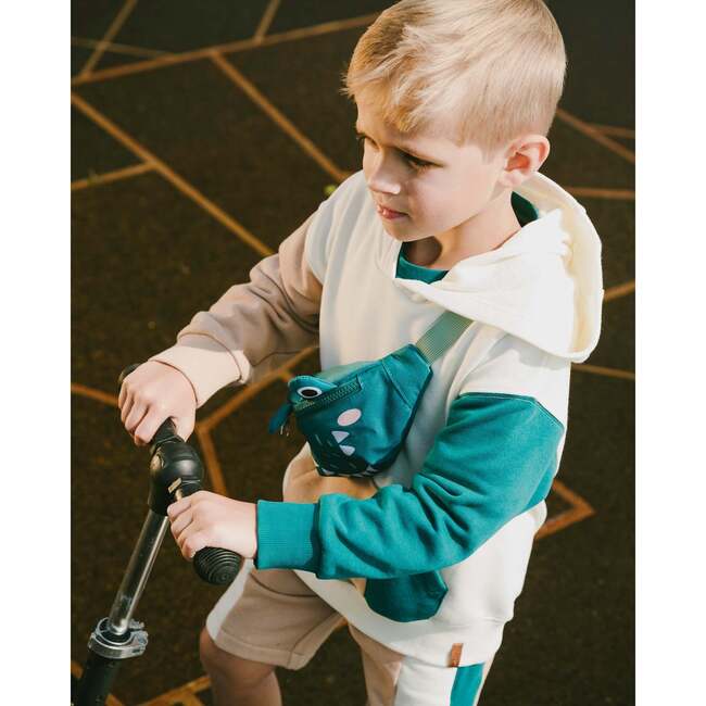 Sporty French Terry Shorts, Beige