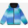 Softshell Jacket, Blue To Black Gradient - Jackets - 1 - thumbnail