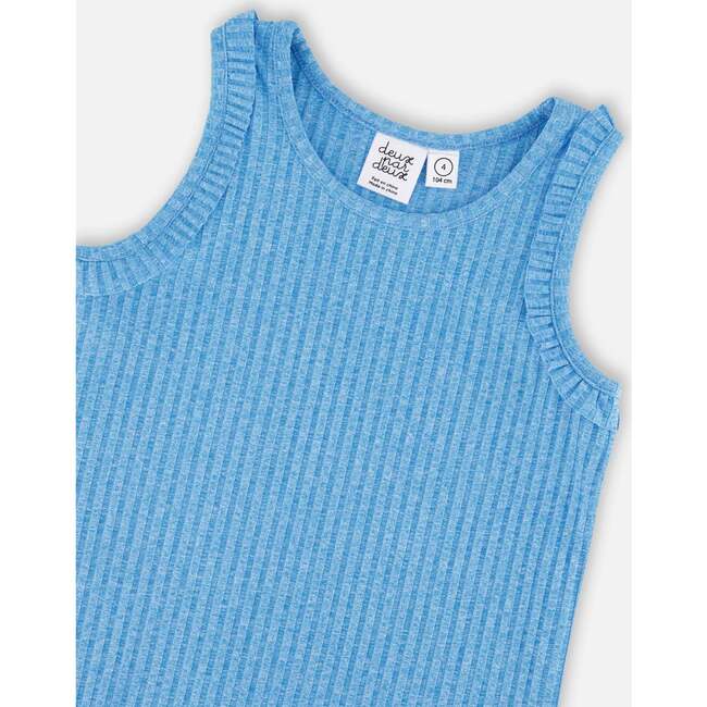 Rib Tank Top, Blue - Tank Tops - 6