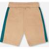 Sporty French Terry Shorts, Beige - Shorts - 4