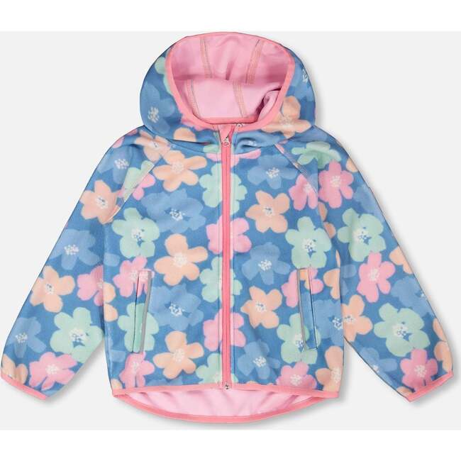 Softshell Jacket, Blue Floral Print