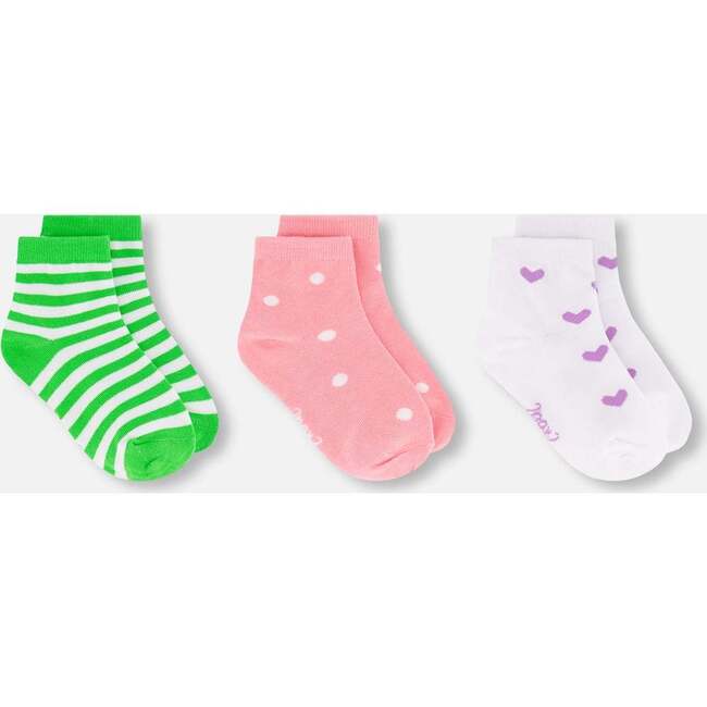 Socks (3 Pairs), Striped Green