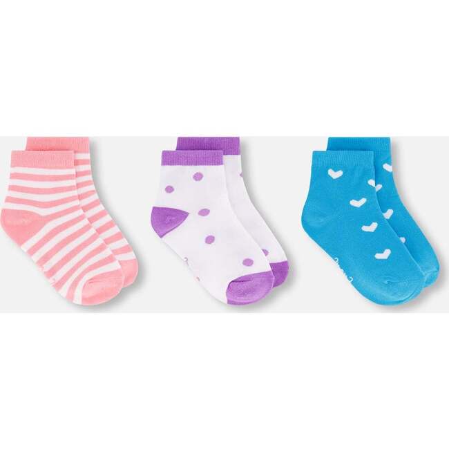 Socks (3 Pairs), Striped Pink