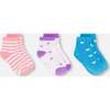 Socks (3 Pairs), Striped Pink - Socks - 1 - thumbnail