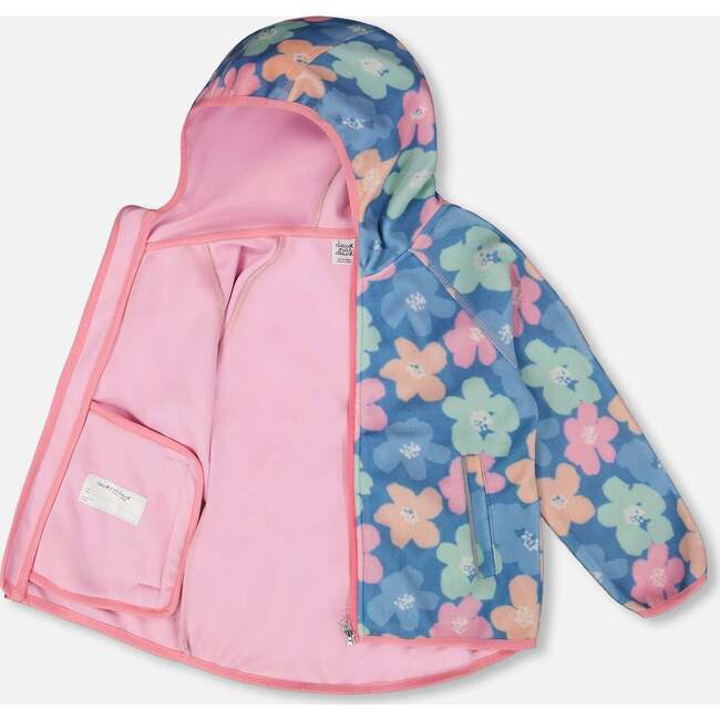 Softshell Jacket, Blue Floral Print