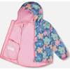 Softshell Jacket, Blue Floral Print - Jackets - 2 - thumbnail