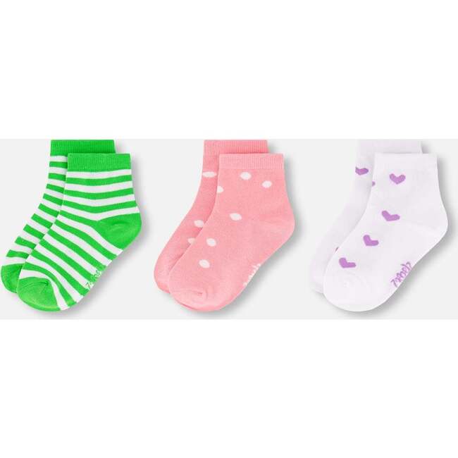 Socks (3 Pairs), Striped Green