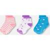 Socks (3 Pairs), Striped Pink - Socks - 2
