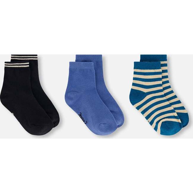 Socks (3 Pairs) Set, Striped Green