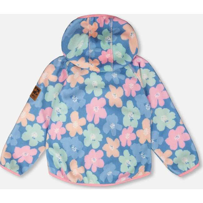 Softshell Jacket, Blue Floral Print - Jackets - 3
