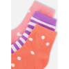 Socks (3 Pairs), Striped Mauve - Socks - 3