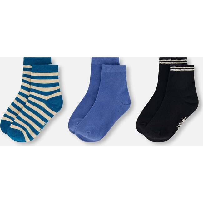 Socks (3 Pairs) Set, Striped Green