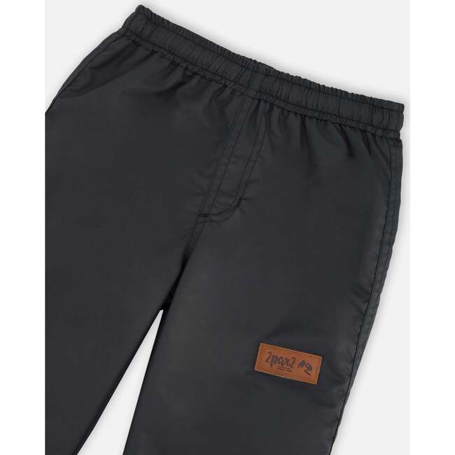Splash Pants In Recycled Polyester, Black - Rain Pants - 3