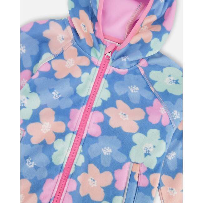 Softshell Jacket, Blue Floral Print - Jackets - 4