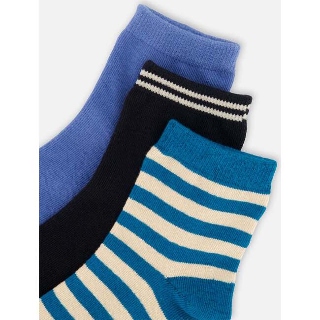 Socks (3 Pairs) Set, Striped Green - Socks - 3