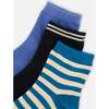 Socks (3 Pairs) Set, Striped Green - Socks - 3