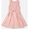 Sleeveless Neoprene Dress, Pale Pink - Dresses - 1 - thumbnail