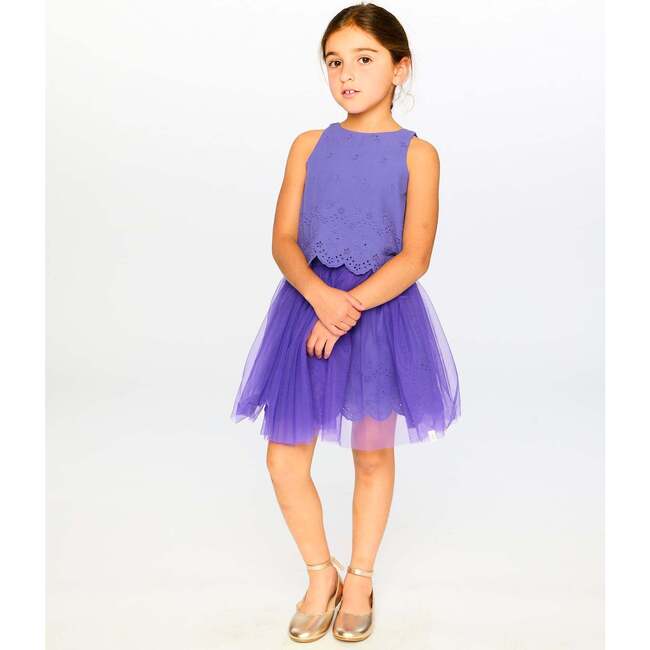 Sleeveless Top And Skirt Set, Mauve