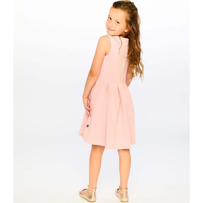 Sleeveless Neoprene Dress, Pale Pink