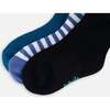 Socks (3 Pairs) Set, Striped Blue/Navy/Teal - Socks - 4
