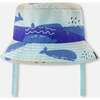 Recycled Polyester Beach Hat, Blue Whale Print - Sun Hats - 1 - thumbnail
