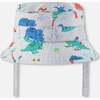 Recycled Polyester Beach Hat, Grey Printed Baby Dinosaurs - Sun Hats - 3 - thumbnail