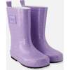 Rain Boots In Natural Rubber, Purple Glitter - Boots - 1 - thumbnail
