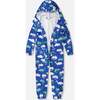 Rain One-Piece In Polyurethane, Blue Chameleon Print - Snowsuits - 3