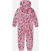 Rain One-Piece In Polyurethane, Pink Heart Print - Snowsuits - 4