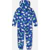 Rain One-Piece In Polyurethane, Blue Chameleon Print - Snowsuits - 4