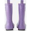 Rain Boots In Natural Rubber, Purple Glitter - Boots - 5