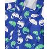 Rain One-Piece In Polyurethane, Blue Chameleon Print - Snowsuits - 5