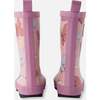 Rain Boots In Natural Rubber, Pink Butterfly Print - Boots - 4