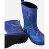 Rain Boots In Natural Rubber Blue Smiley Print, Blue Printed Smiley - Boots - 3